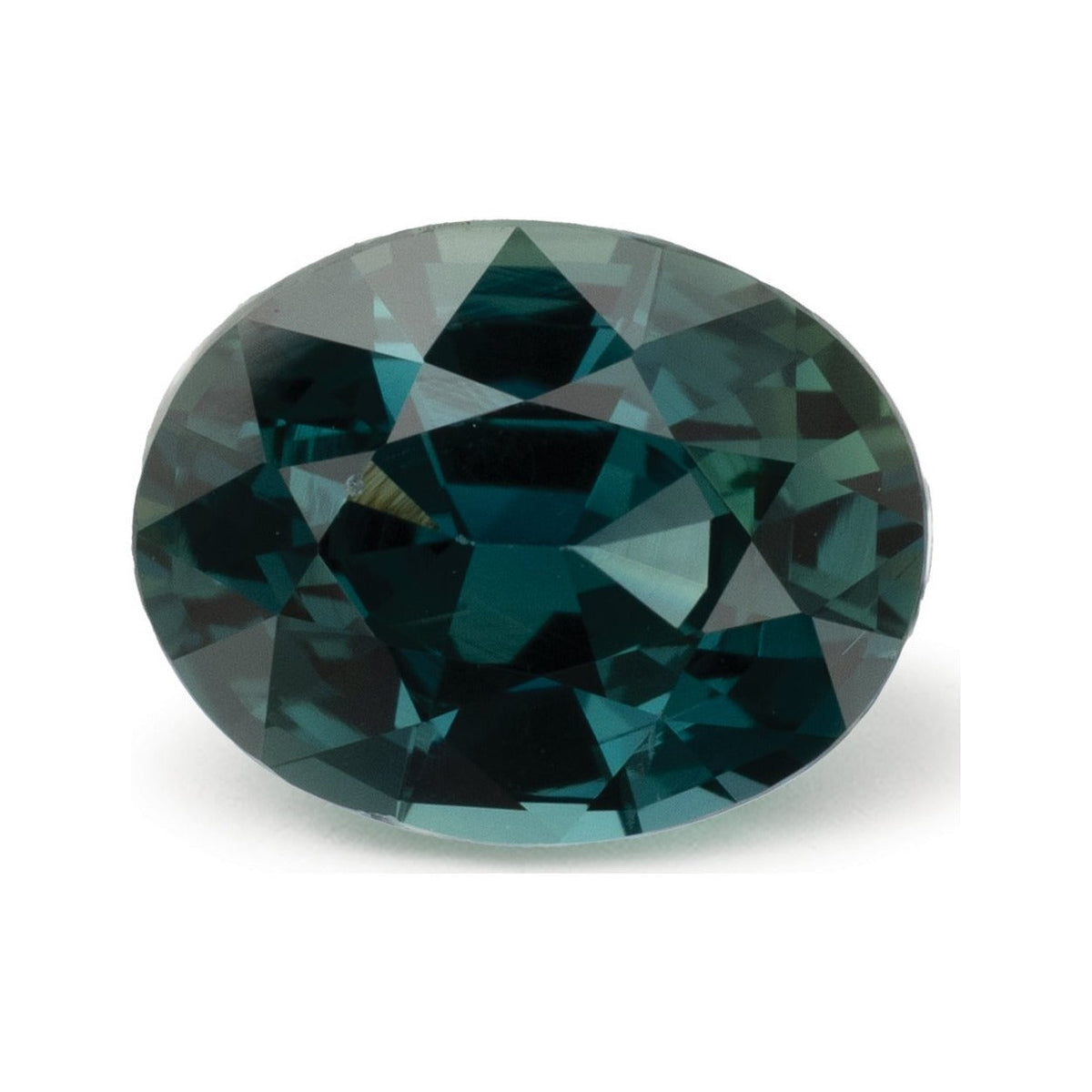 2.20 ct natural teal sapphire from Sri Lanka, oval cut | Sapphire Row · cut7