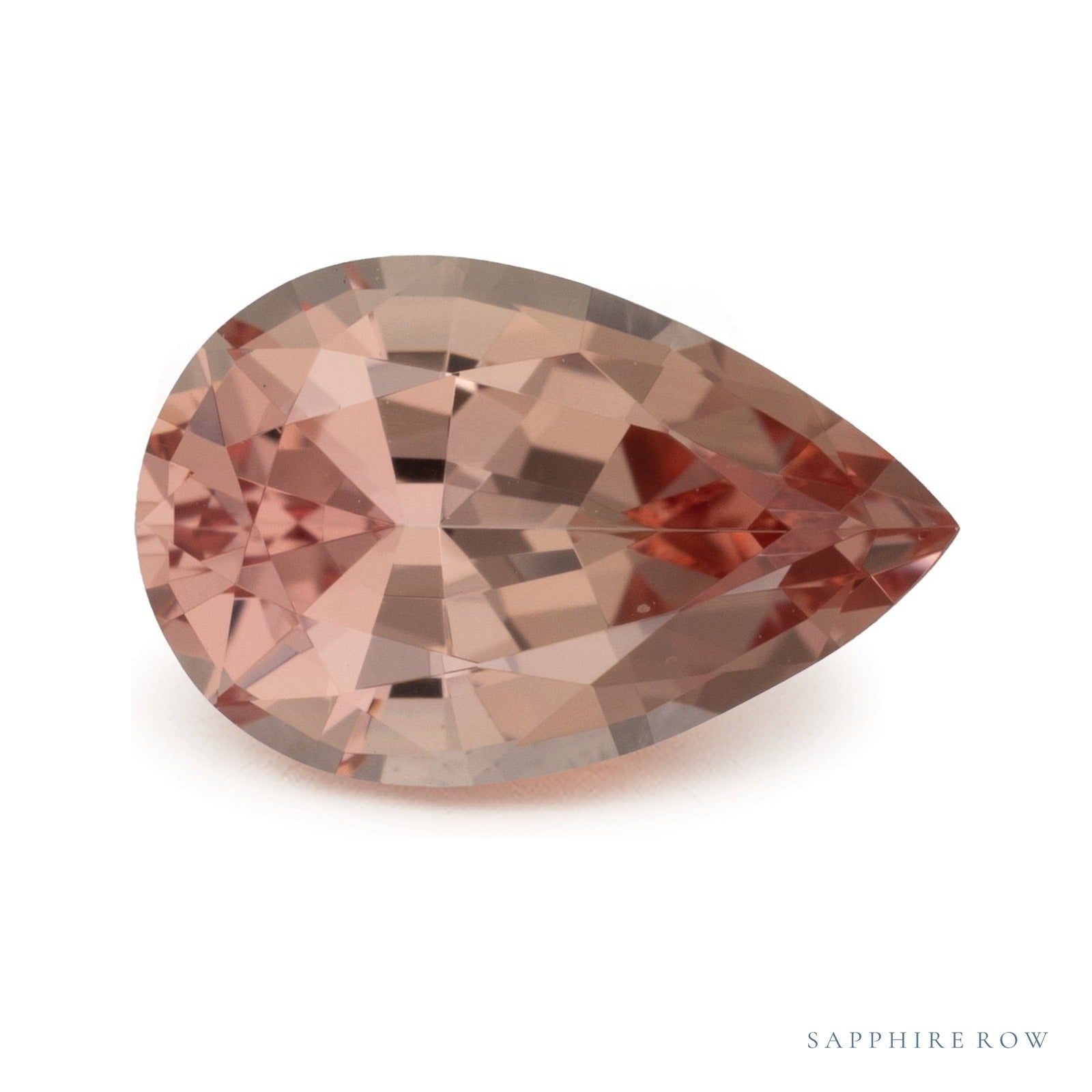 2.20 ct natural peach topaz from Brazil, pear cut | Sapphire Row · cut4