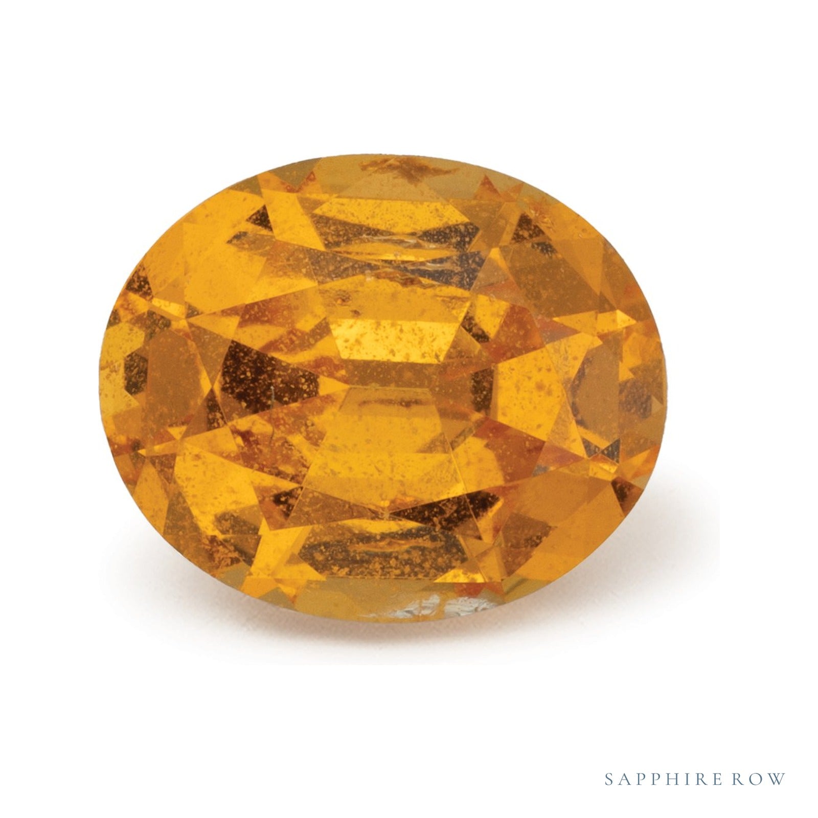 2.19 ct natural orange spessartite garnet from Tanzania, oval cut | Sapphire Row · cut4