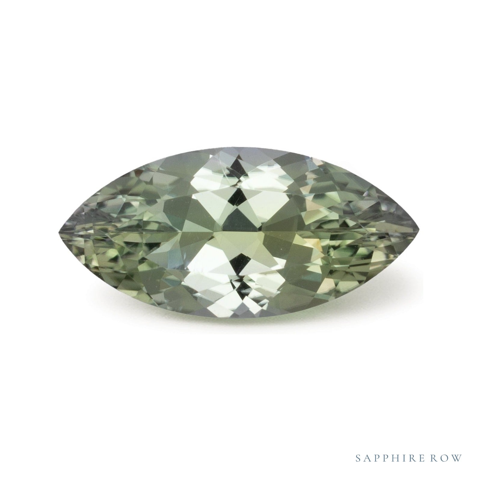 2.19 ct natural green zoisite from Tanzania, marquise cut | Sapphire Row · cut4