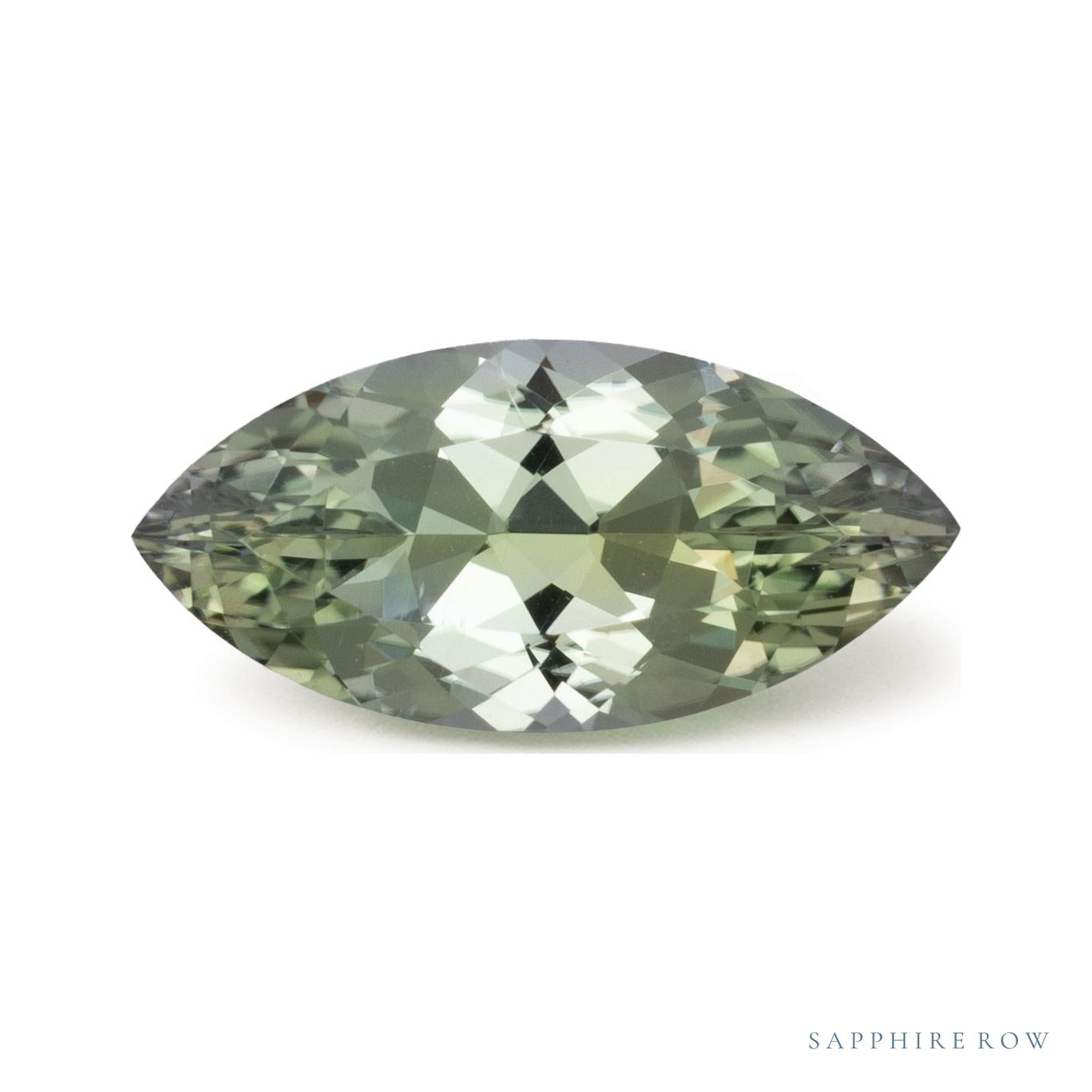 2.19 ct natural green zoisite from Tanzania, marquise cut | Sapphire Row · cut7
