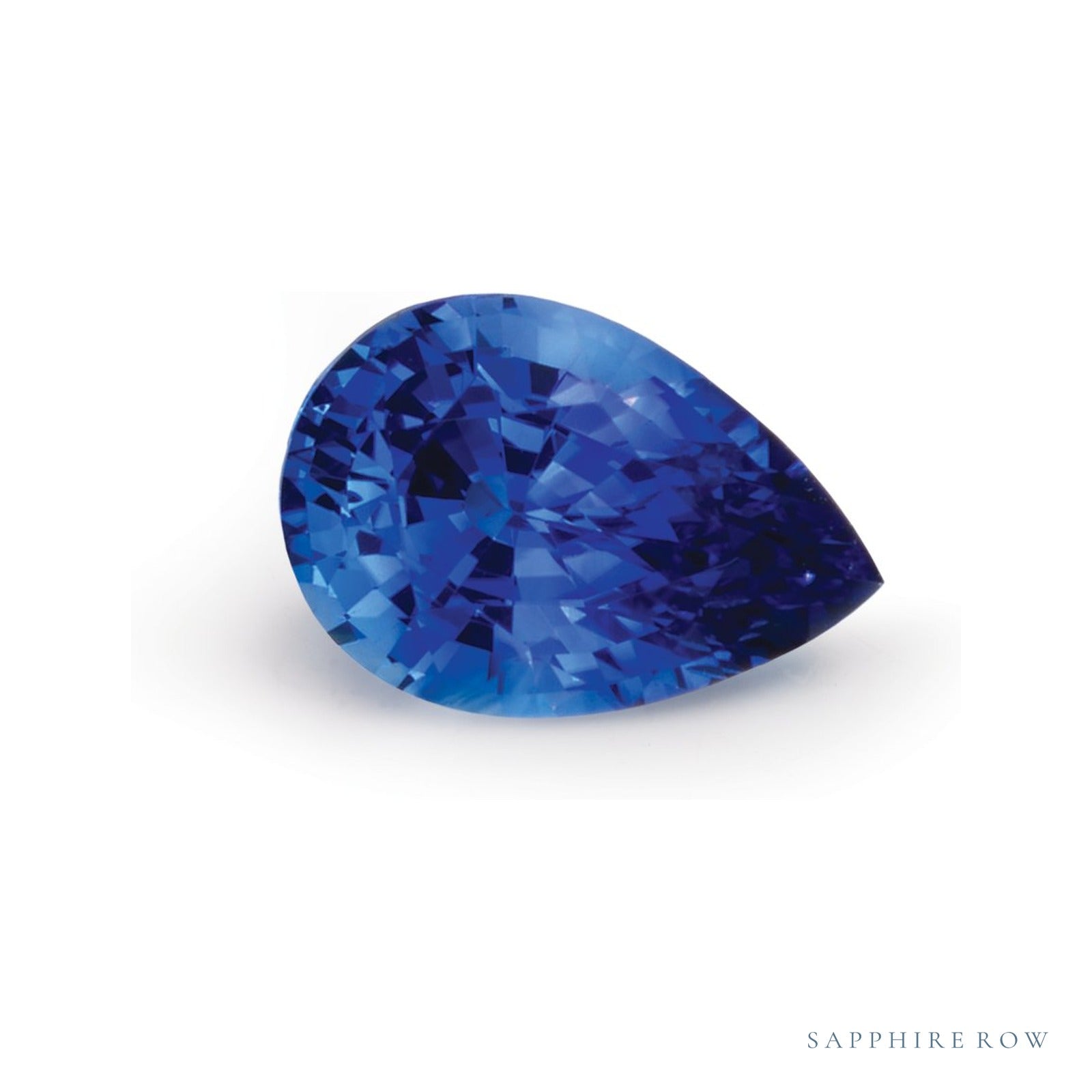 2.16 ct natural blue sapphire from Thailand, pear cut | Sapphire Row · cut4