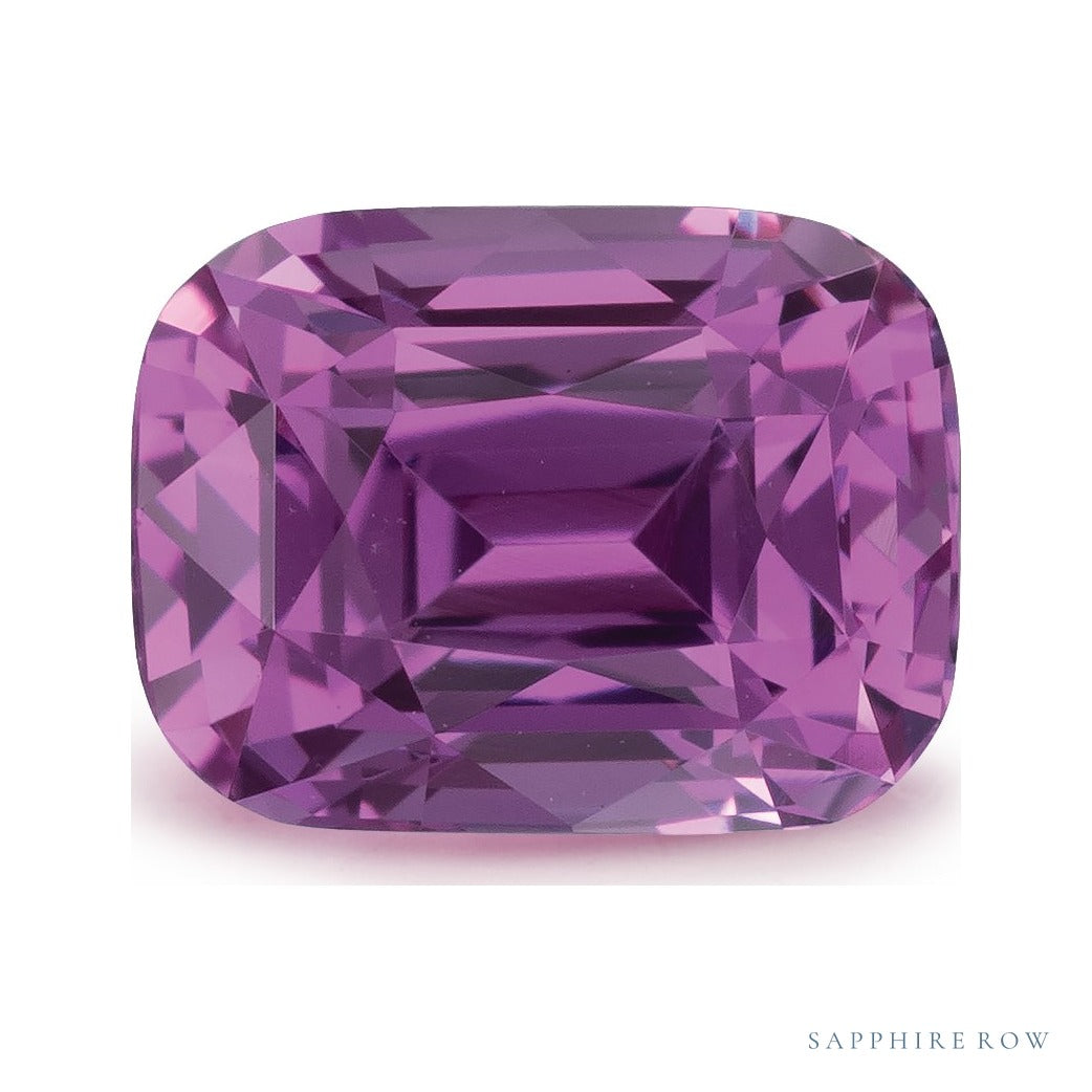 2.16 ct natural pink sapphire from Madagascar, antique cushion cut | Sapphire Row · cut6