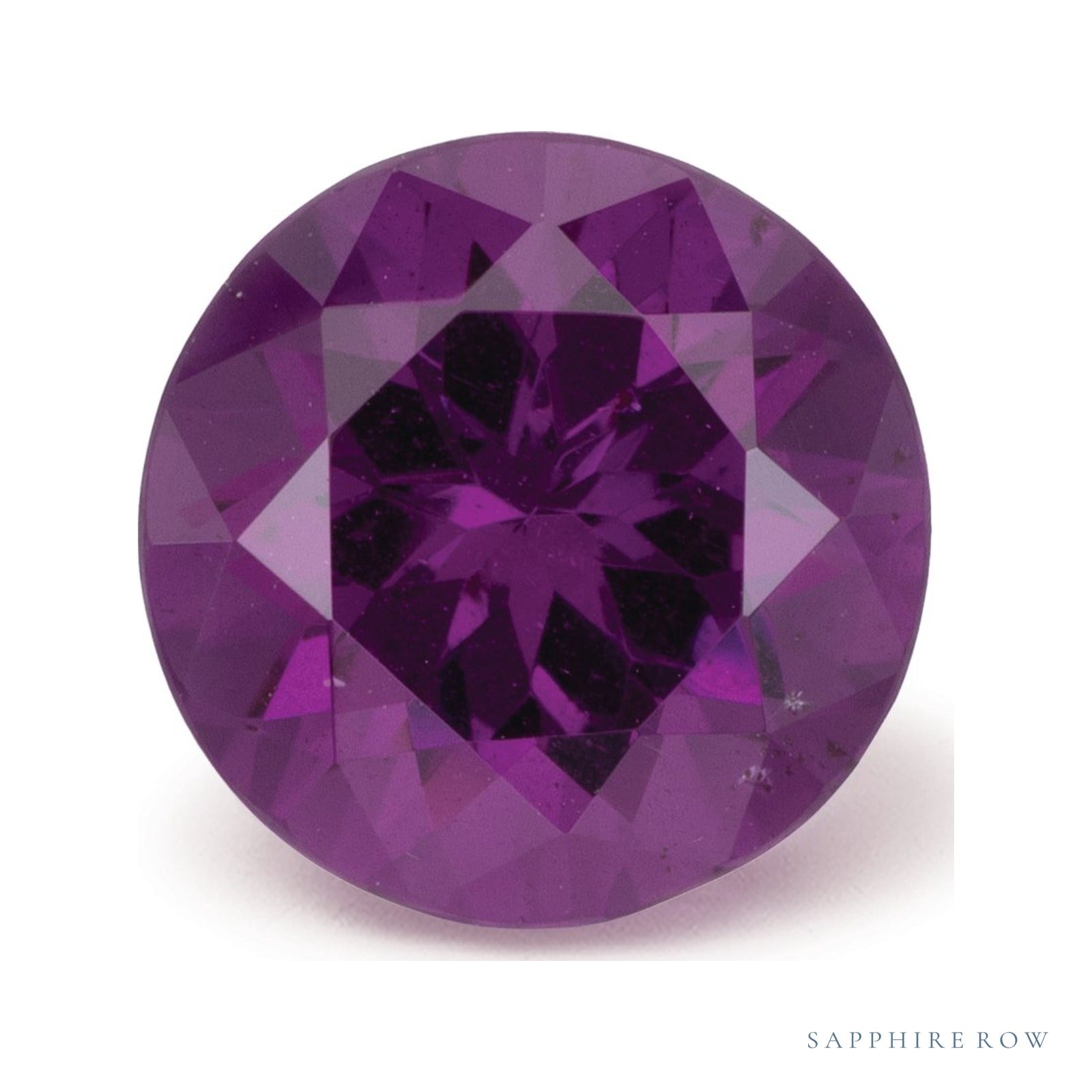 2.16 ct natural purple garnet from Mozambique, round cut | Sapphire Row · cut4
