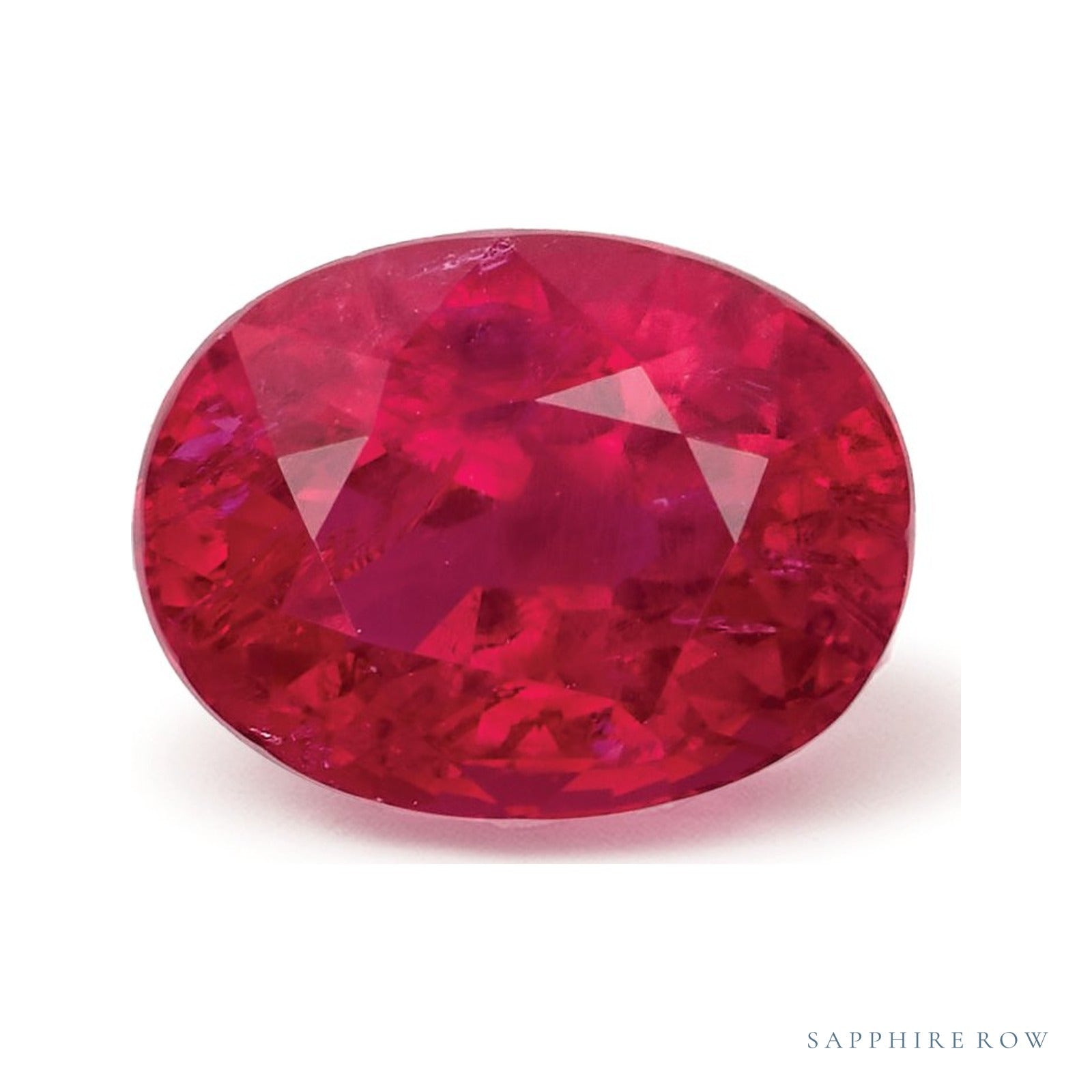 2.15 ct natural red ruby from Mozambique, oval cut | Sapphire Row · cut4