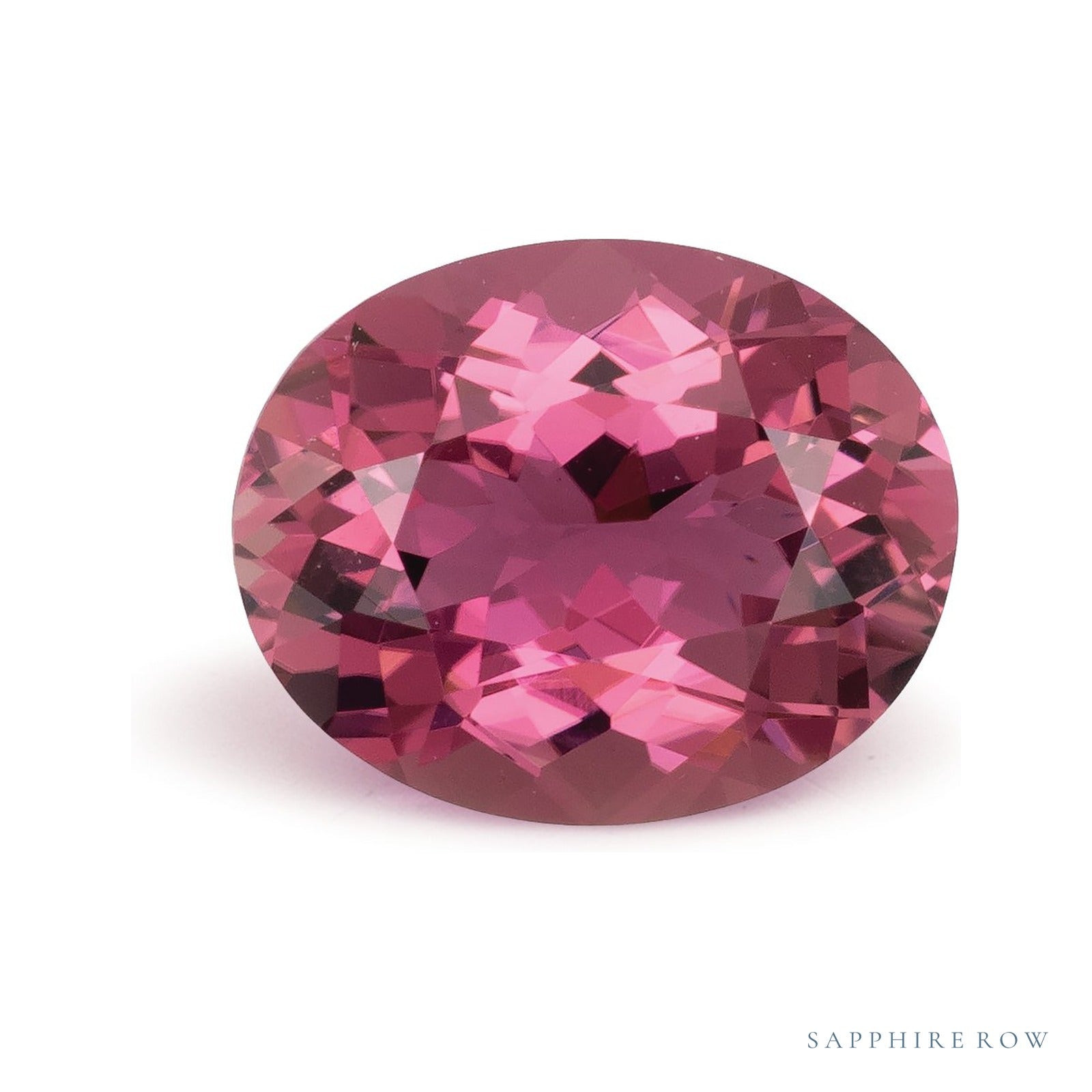2.14 ct natural pink tourmaline from Mozambique, oval cut | Sapphire Row · cut4