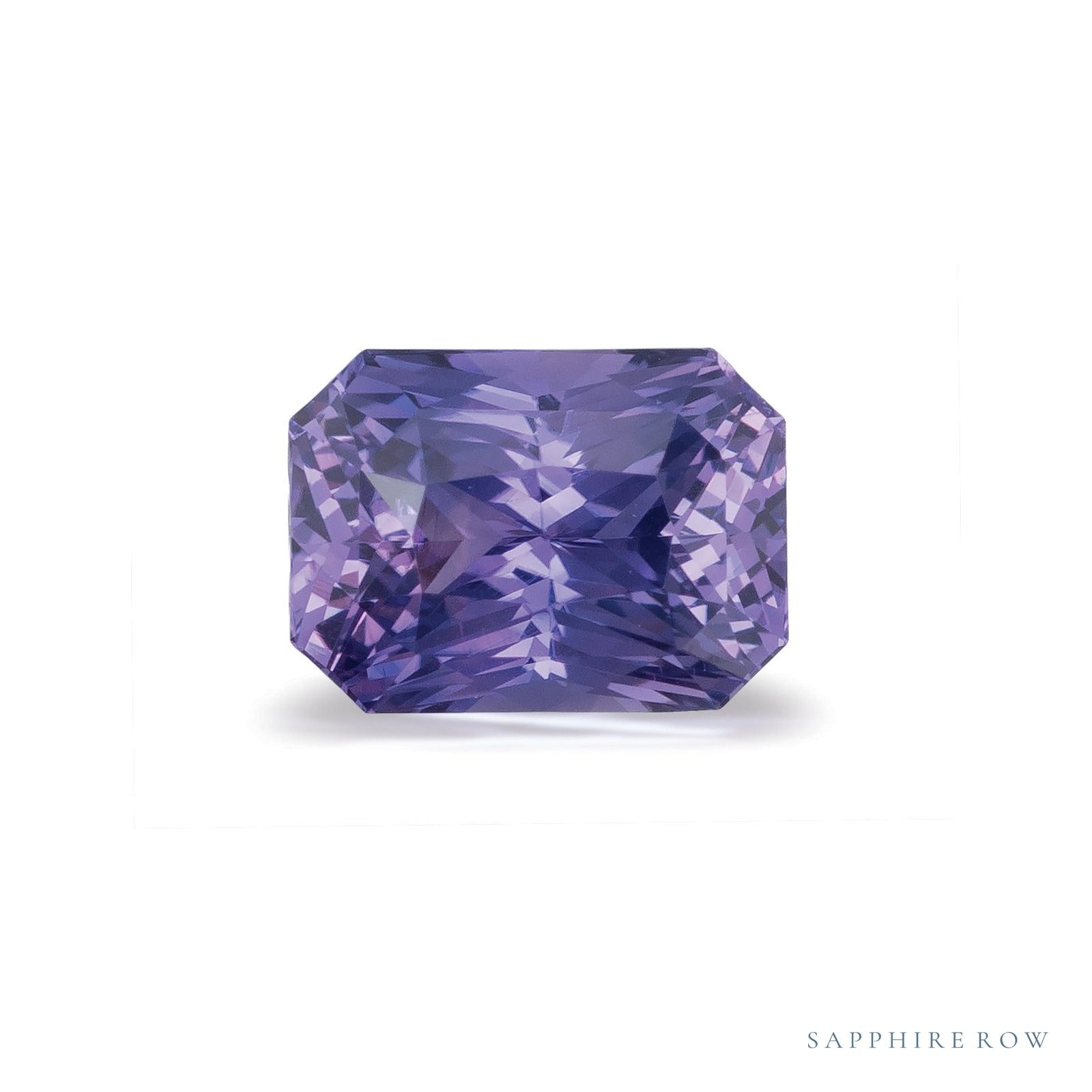 2.14 ct natural purple sapphire from Mozambique, radiant cut | Sapphire Row · cut4