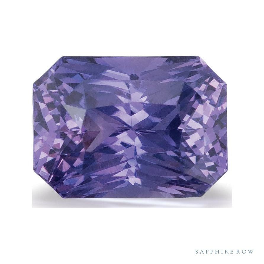 2.14 ct natural purple sapphire from Mozambique, radiant cut | Sapphire Row · cut7