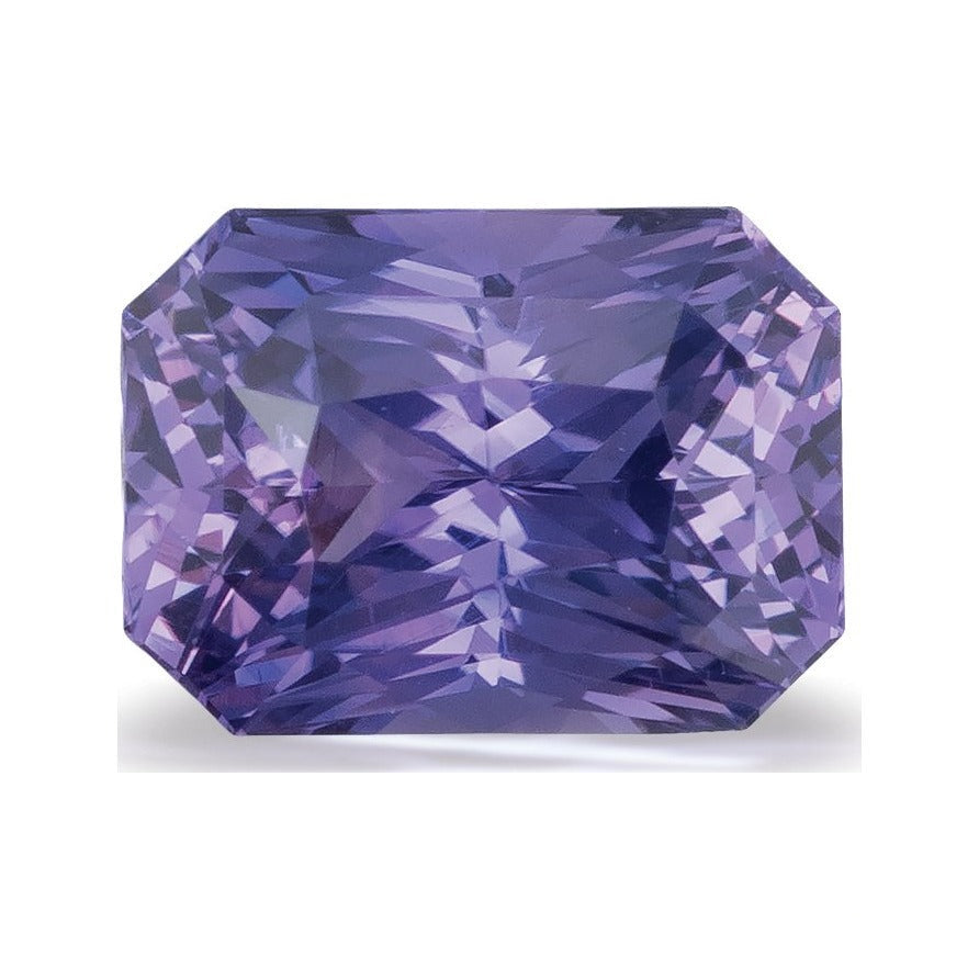 2.14 ct natural purple sapphire from Mozambique, radiant cut | Sapphire Row · cut7