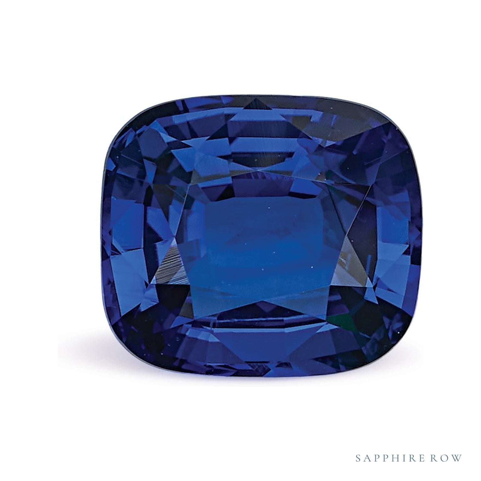 2.13 ct natural blue sapphire from Sri Lanka, antique cushion cut | Sapphire Row · cut4