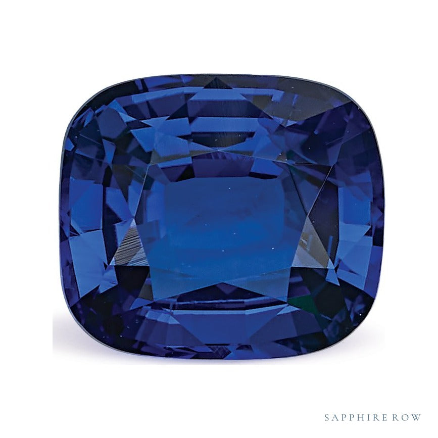 2.13 ct natural blue sapphire from Sri Lanka, antique cushion cut | Sapphire Row · cut6