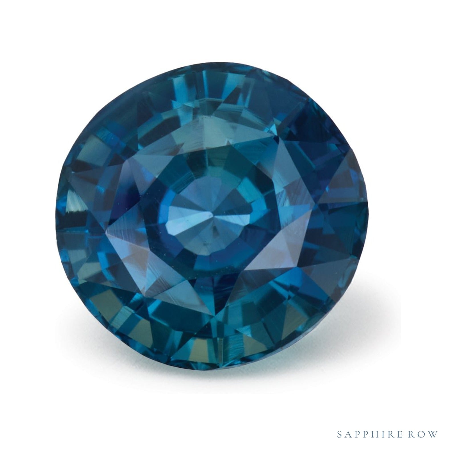 2.12 ct natural blue sapphire from Mozambique, round cut | Sapphire Row · cut4