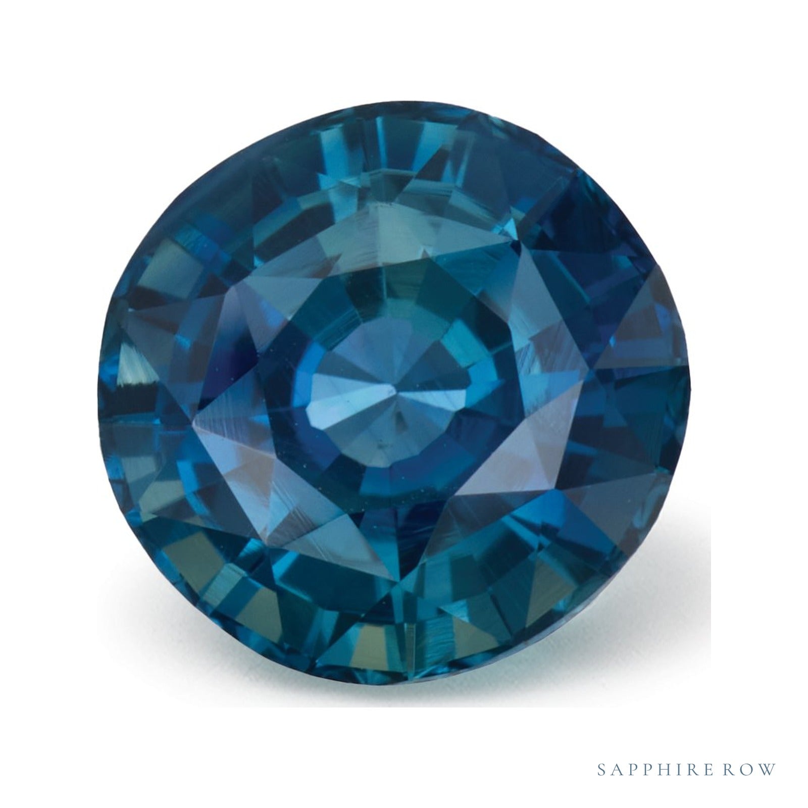2.12 ct natural blue sapphire from Mozambique, round cut | Sapphire Row · cut4