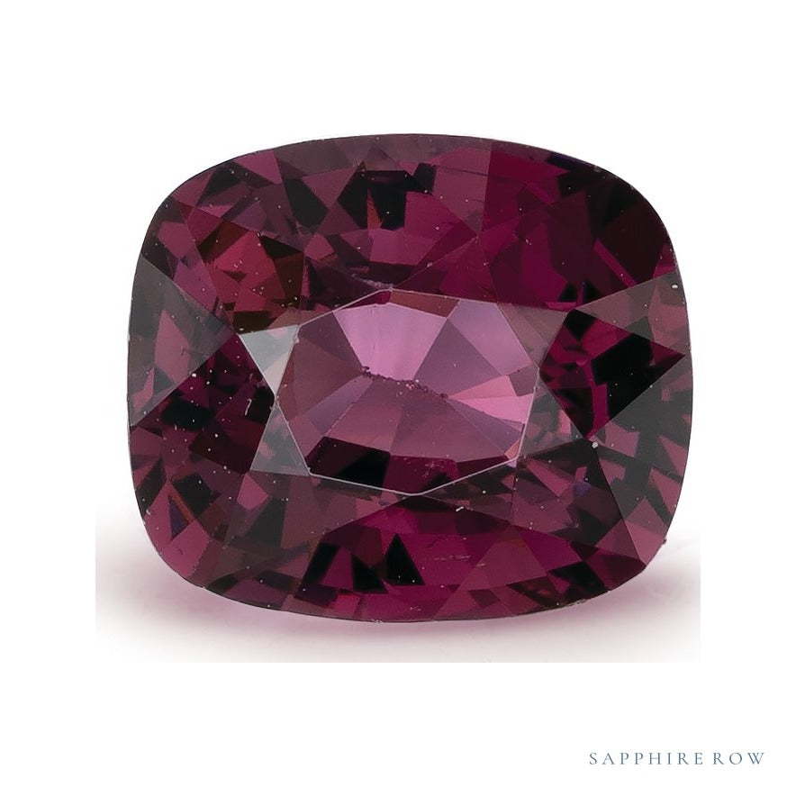 2.12 ct natural purple spinel from Tanzania, antique cushion cut | Sapphire Row · cut6