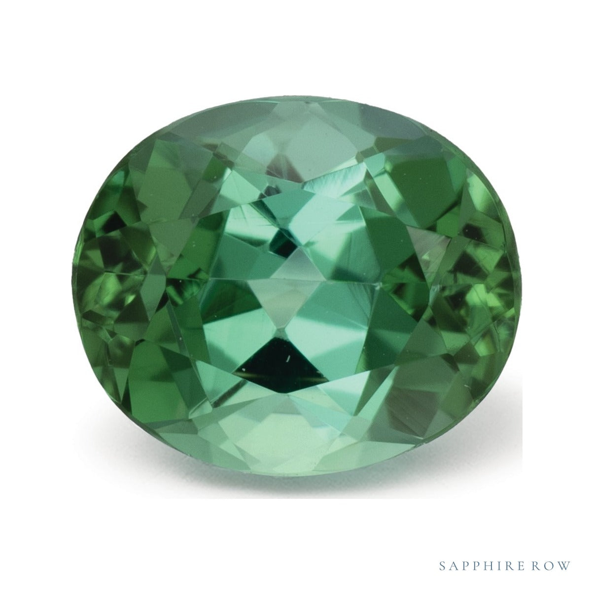 2.12 ct natural green tourmaline from Brazil, oval cut | Sapphire Row · cut4 · cut5