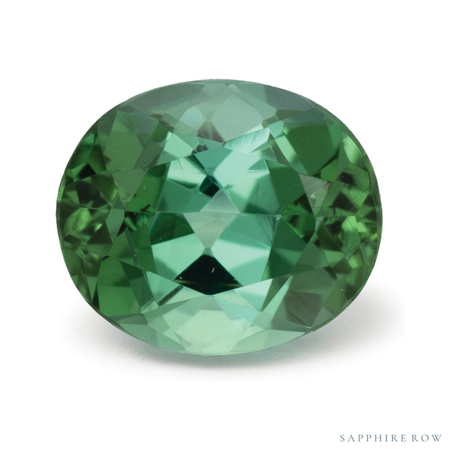 2.12 ct natural green tourmaline from Brazil, oval cut | Sapphire Row · cut4
