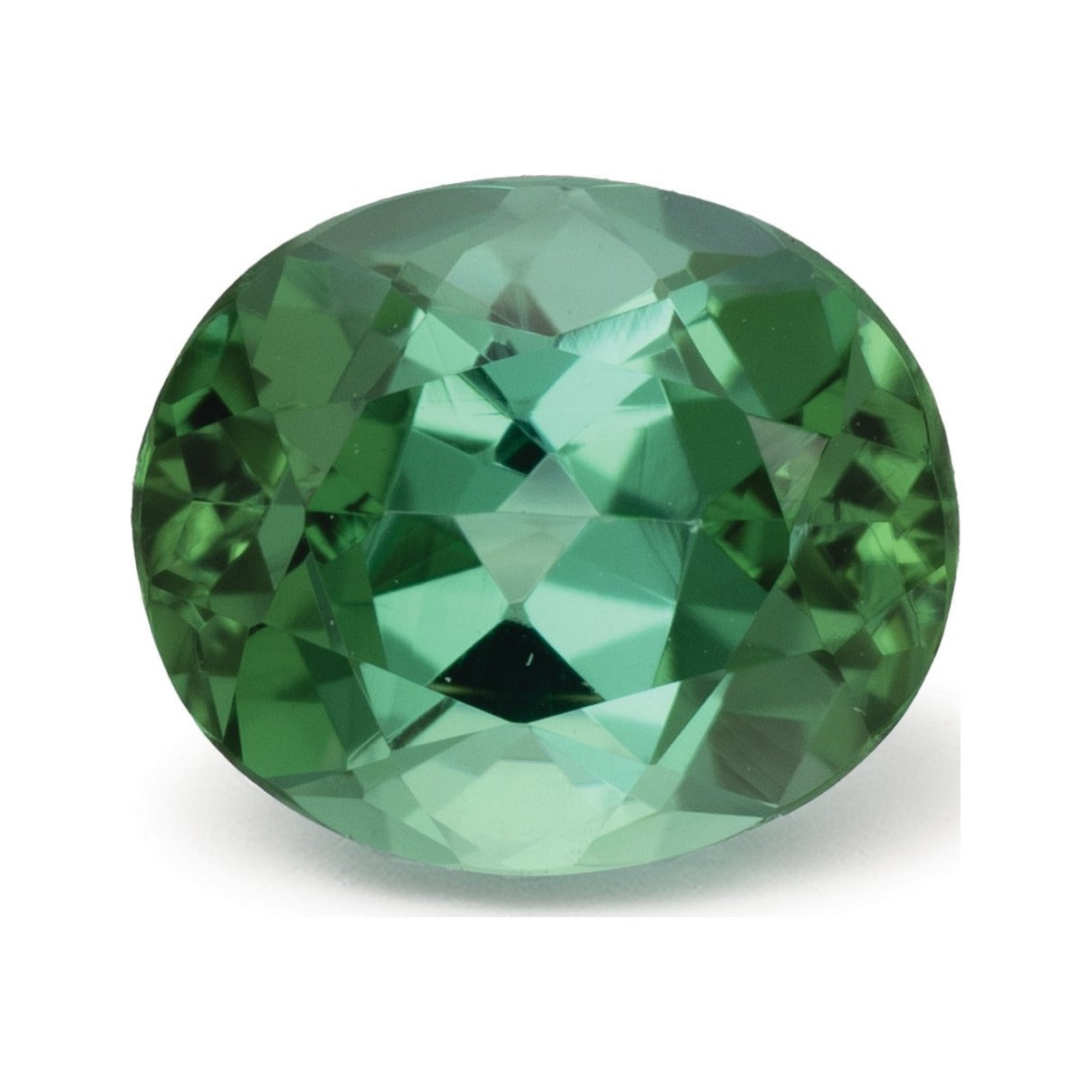 2.12 ct natural green tourmaline from Brazil, oval cut | Sapphire Row · cut7