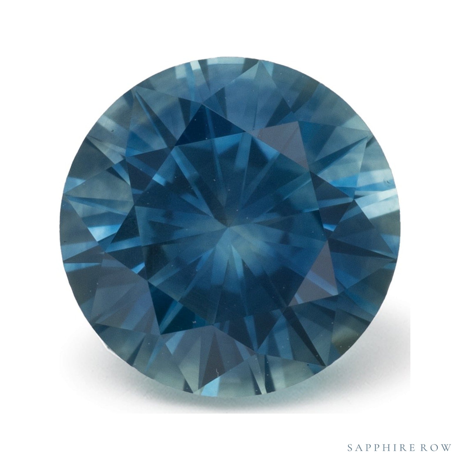 2.11 ct natural blue sapphire from United States, round cut | Sapphire Row · cut4