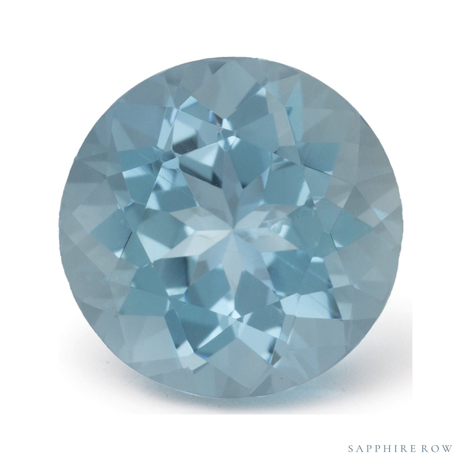 2.11 ct natural blue aquamarine from Mozambique, round cut | Sapphire Row · cut4