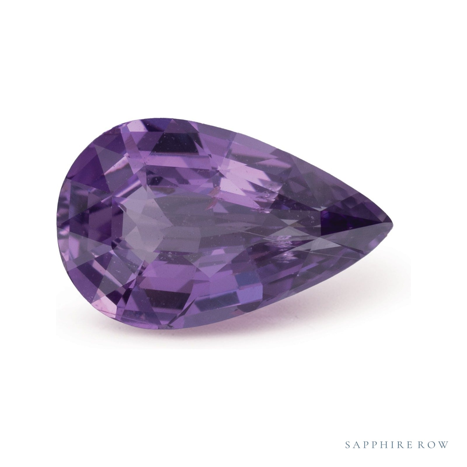 2.10 ct natural purple sapphire from Sri Lanka, pear cut | Sapphire Row · cut4
