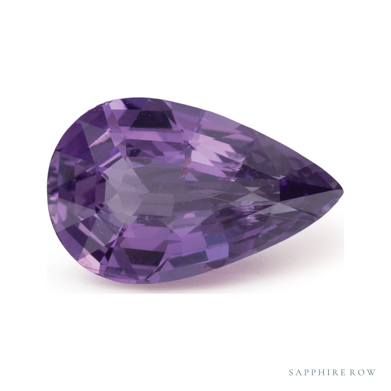 2.10 ct natural purple sapphire from Sri Lanka, pear cut | Sapphire Row · cut7