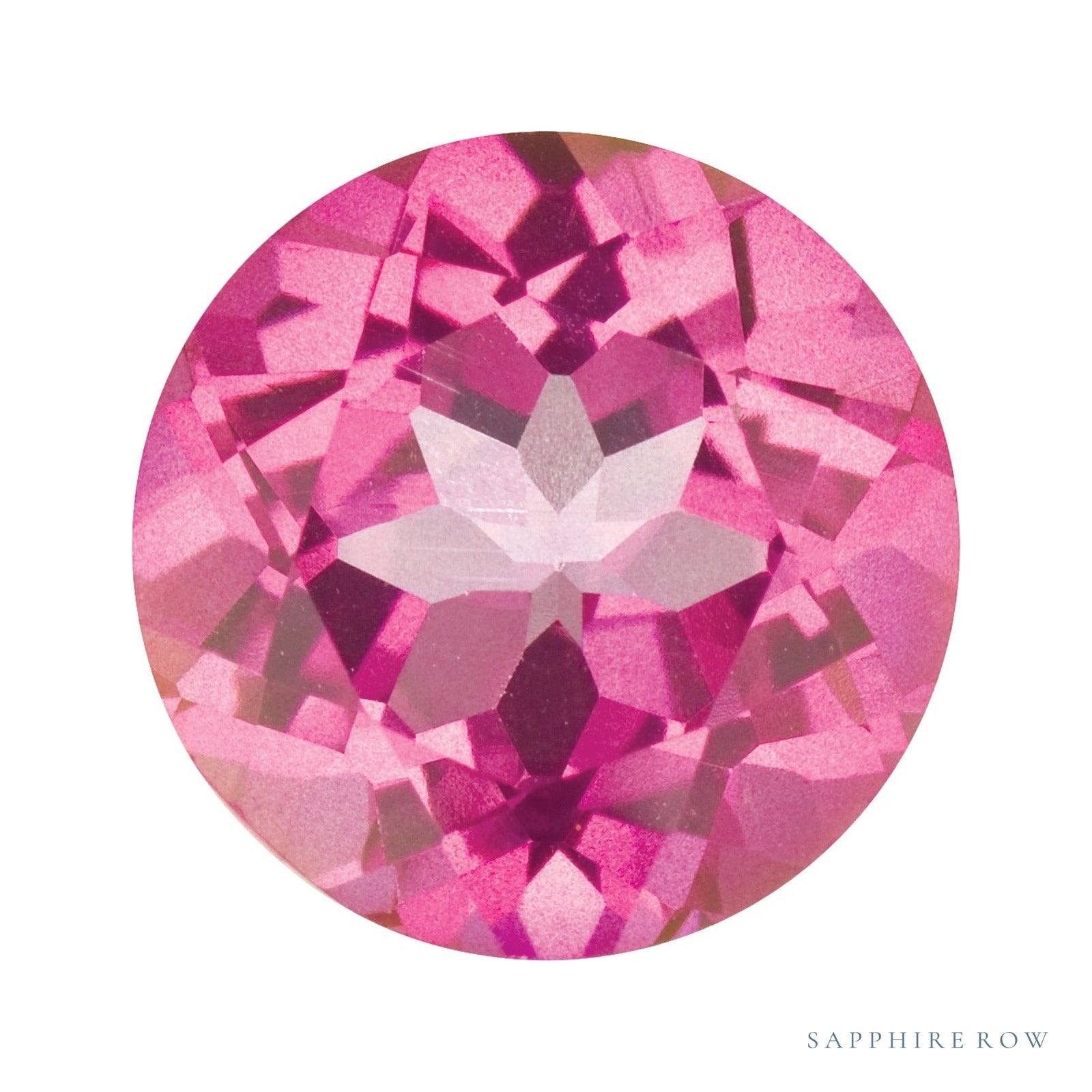 6 mm natural pure pink mystic topaz, round cut | Sapphire Row · cut4