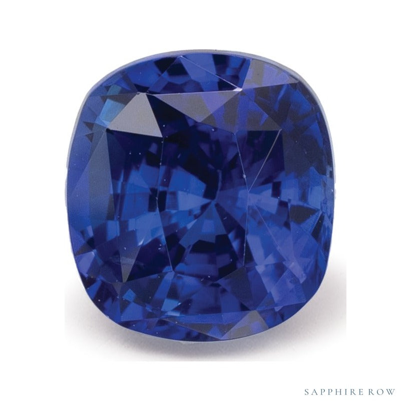 2.09 ct natural blue sapphire from Sri Lanka, antique cushion cut | Sapphire Row · cut6