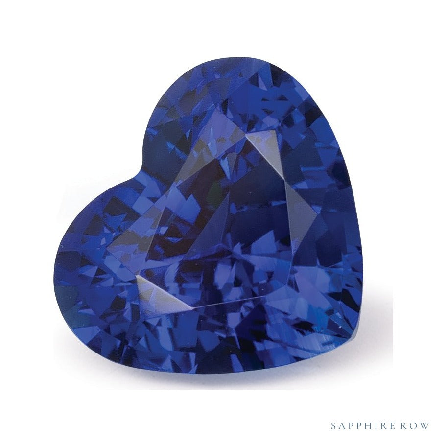 2.09 ct natural blue sapphire from Thailand, heart cut | Sapphire Row · cut7