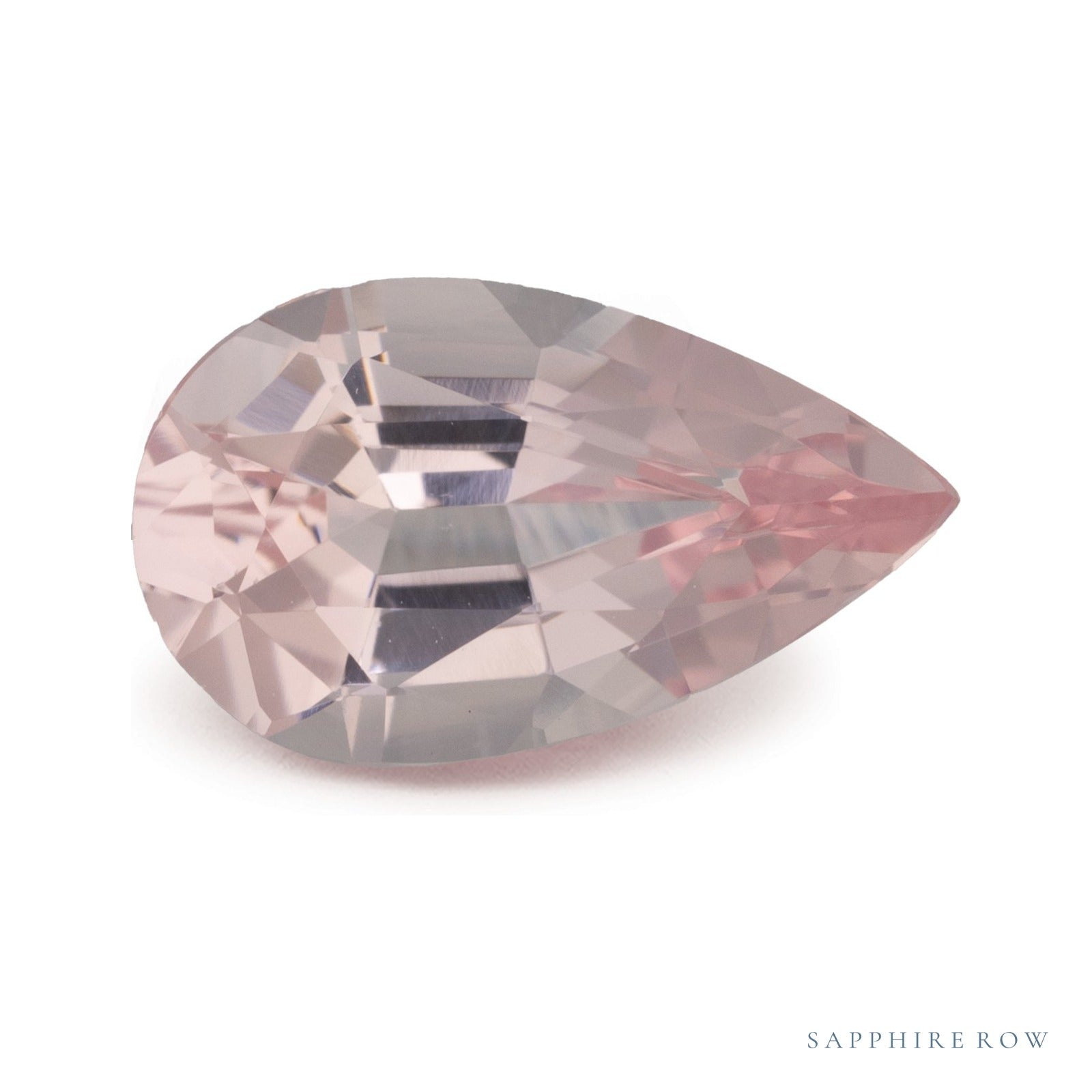 2.09 ct natural pink morganite from Mozambique, pear cut | Sapphire Row · cut4