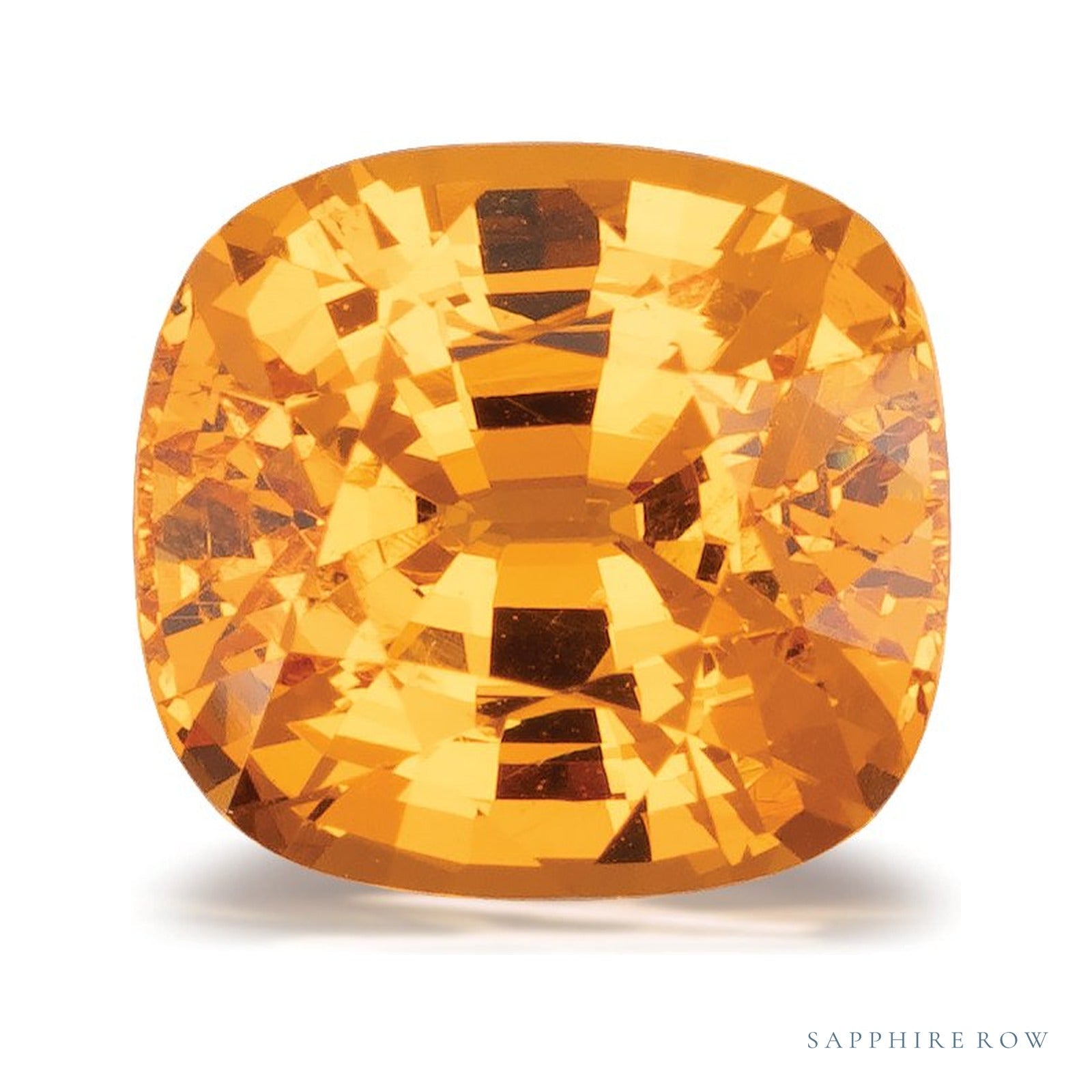 2.09 ct natural orange spessartite garnet from Nigeria, cushion cut | Sapphire Row · cut4