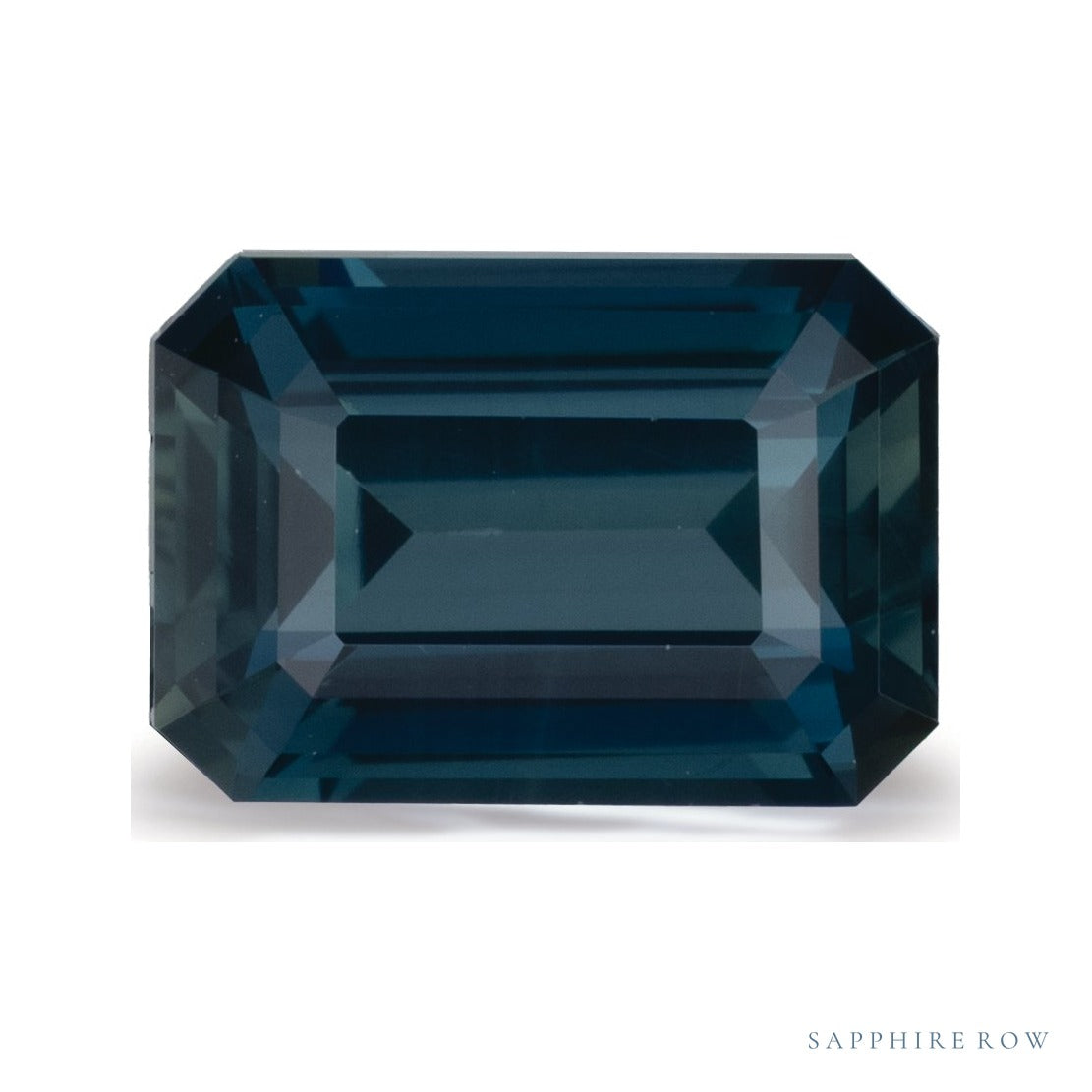 2.09 ct natural teal sapphire from Tanzania, emerald cut | Sapphire Row · cut6
