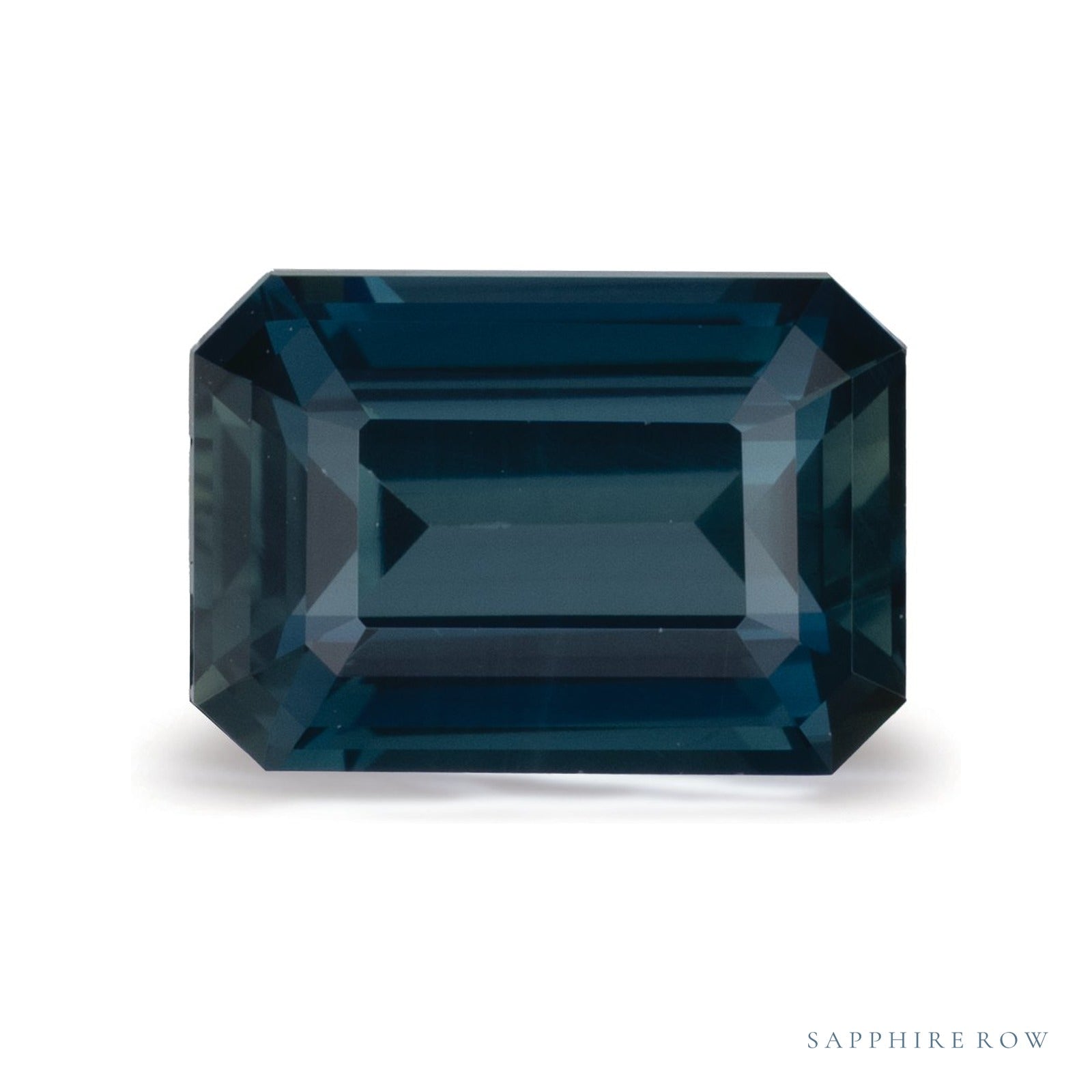 2.09 ct natural teal sapphire from Tanzania, emerald cut | Sapphire Row · cut4