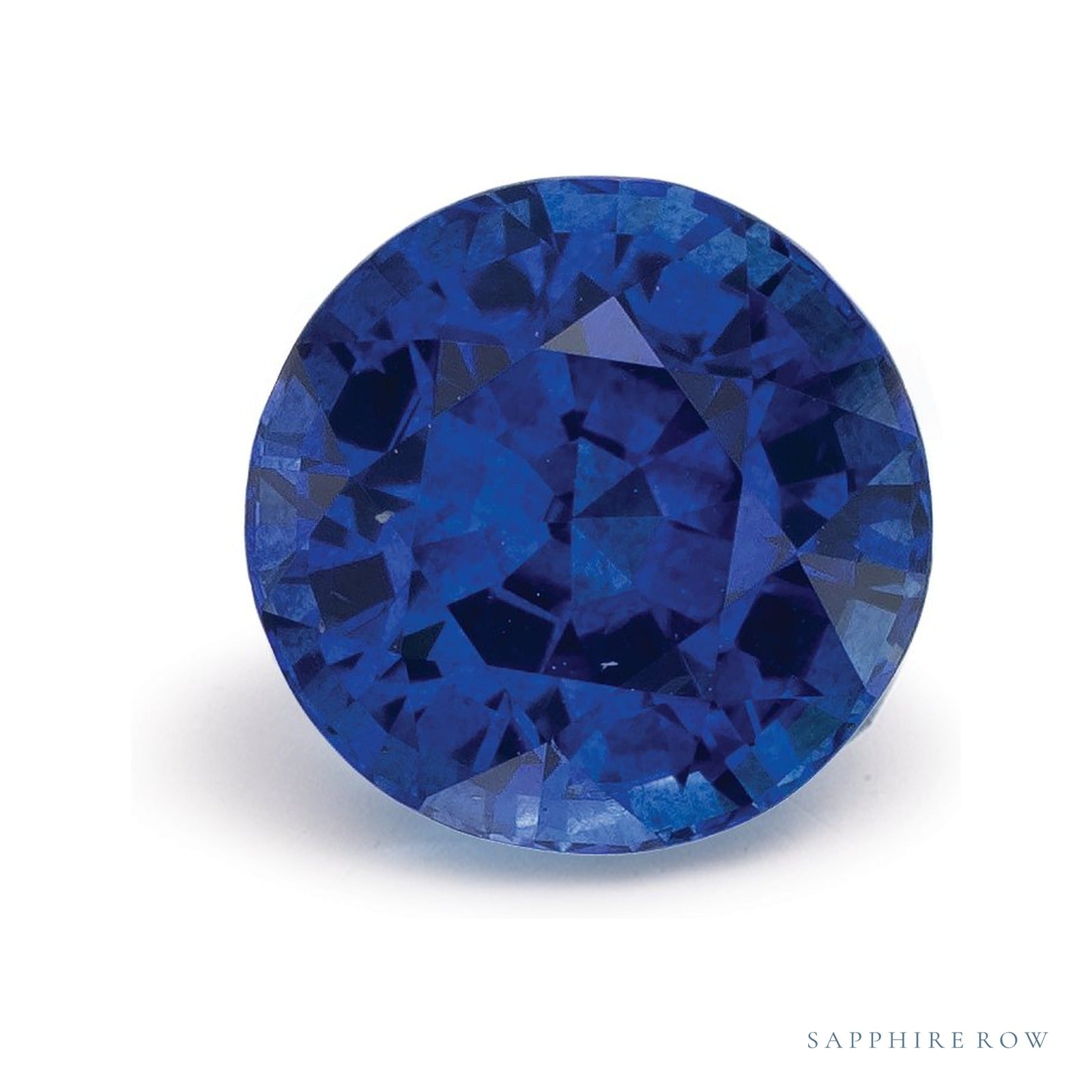 2.08 ct natural blue sapphire from Sri Lanka, round cut | Sapphire Row · cut4