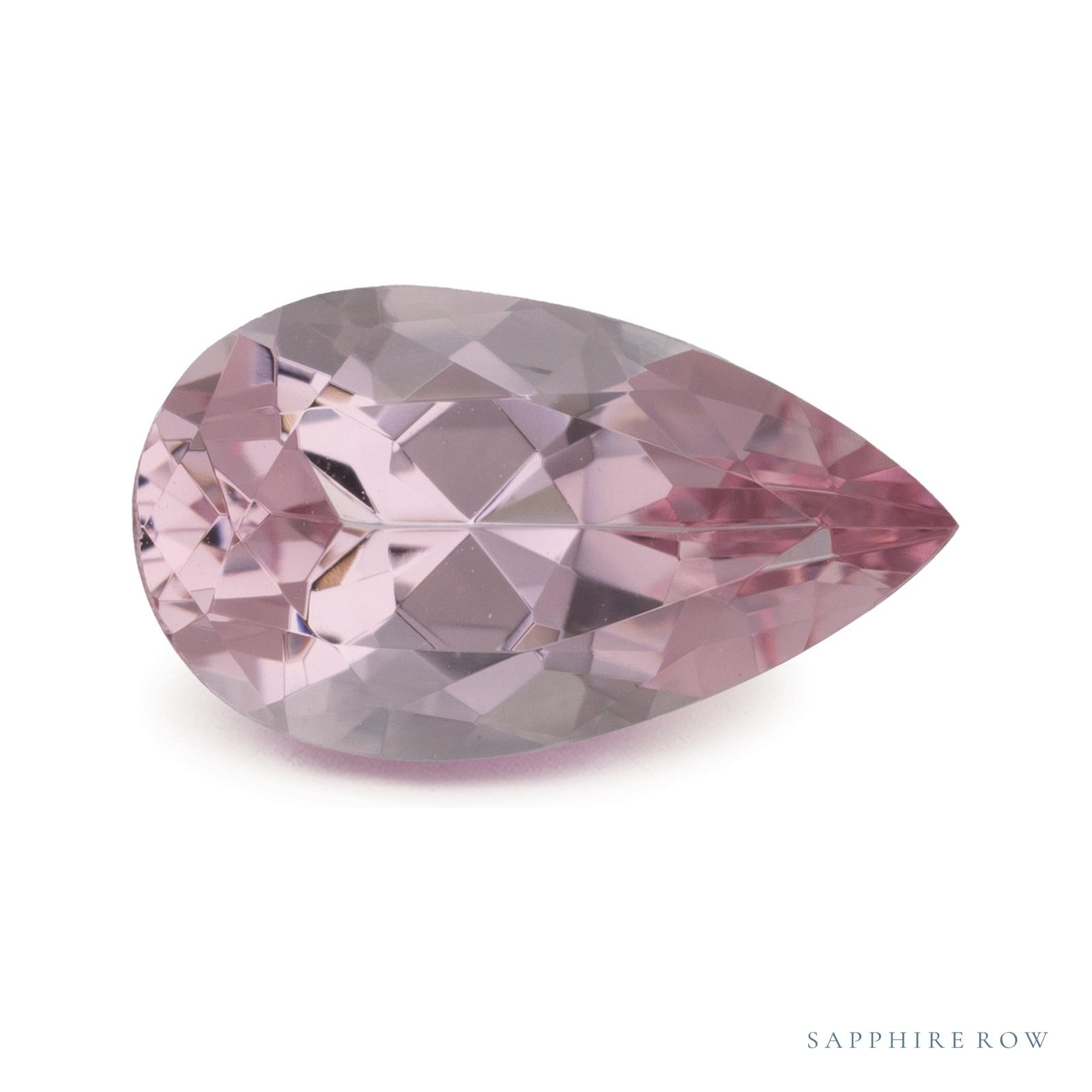 2.08 ct natural pink morganite from Mozambique, pear cut | Sapphire Row · cut4