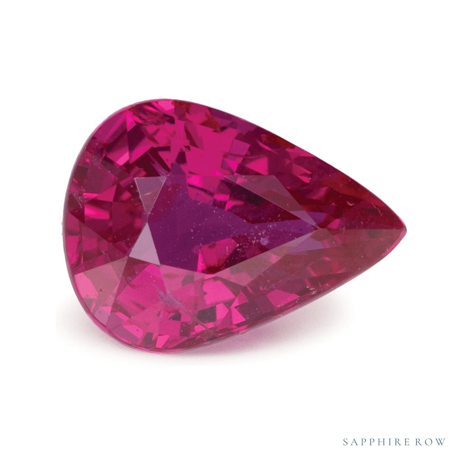 2.07 ct natural red ruby from Mozambique, pear cut | Sapphire Row · cut4