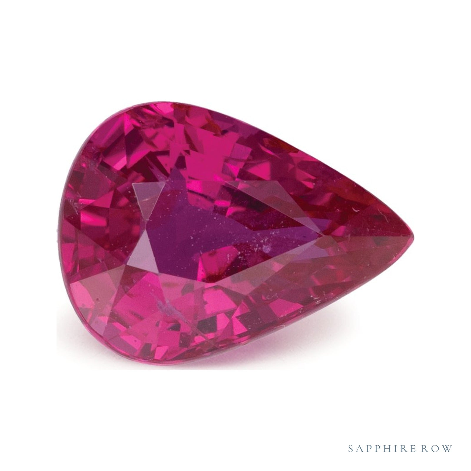 2.07 ct natural red ruby from Mozambique, pear cut | Sapphire Row · cut4