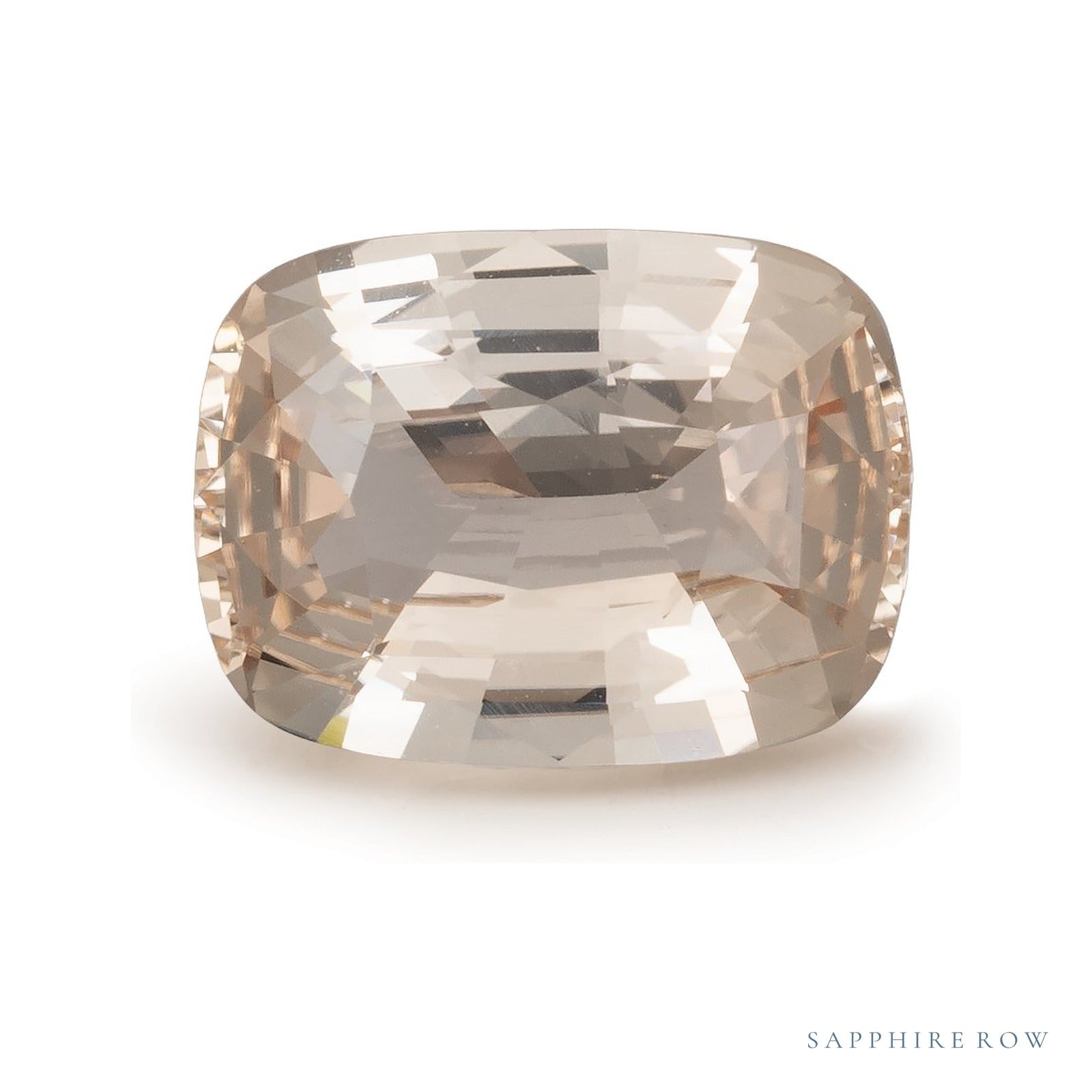 2.07 ct natural orange sapphire from Sri Lanka, antique cushion cut | Sapphire Row · cut4