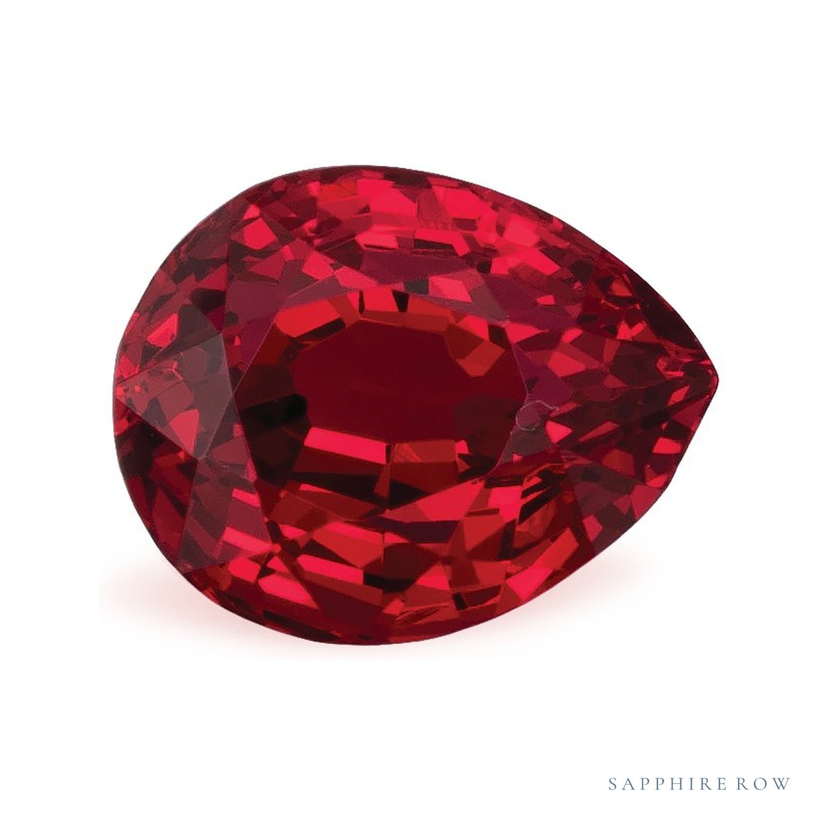 2.07 ct natural red spinel from Tanzania, pear cut | Sapphire Row · cut4