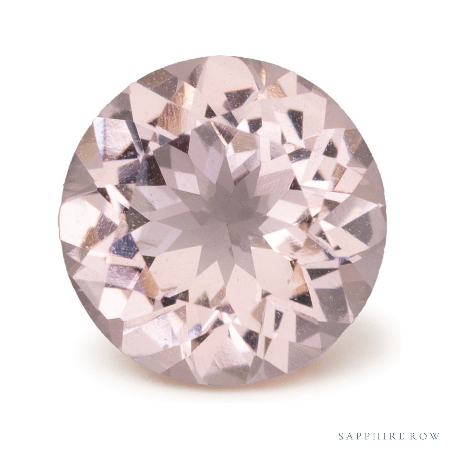 2.05 ct natural pink morganite from Madagascar, round cut | Sapphire Row · cut4