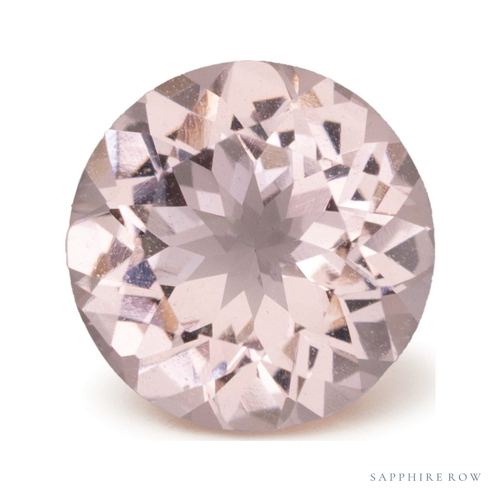 2.05 ct natural pink morganite from Madagascar, round cut | Sapphire Row · cut4