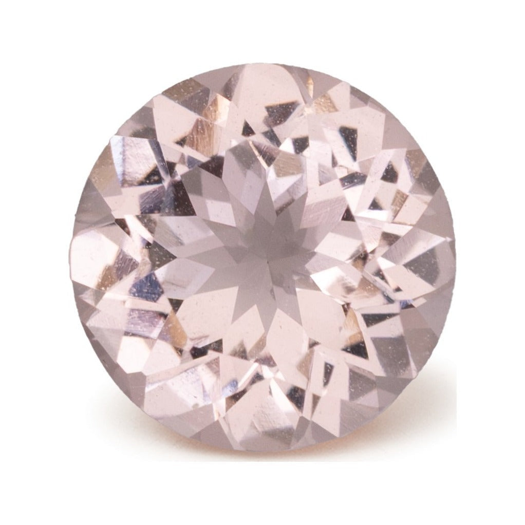 2.05 ct natural pink morganite from Madagascar, round cut | Sapphire Row · cut7