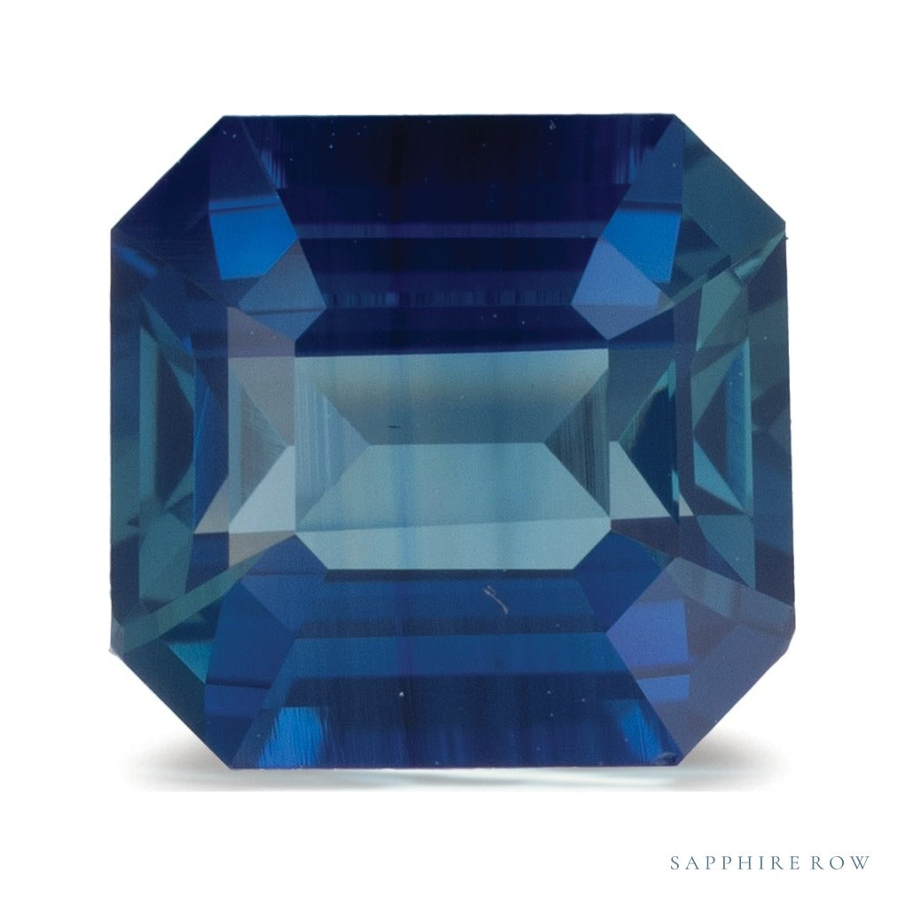 2.05 ct natural blue sapphire from Mozambique, emerald cut | Sapphire Row · cut6