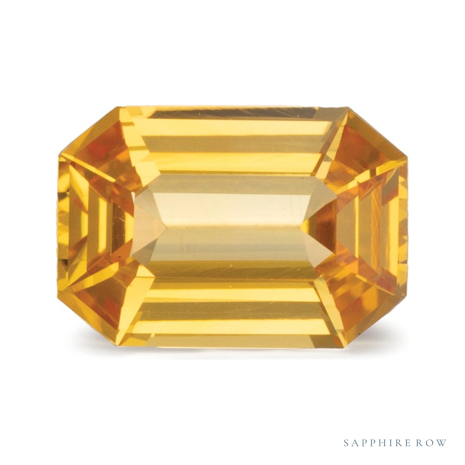 2.04 ct natural yellow sapphire from Sri Lanka, emerald cut | Sapphire Row · cut4