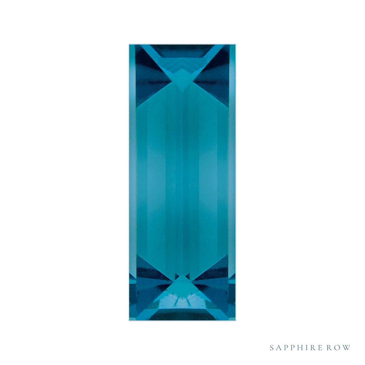 5x2 mm natural london blue topaz, straight baguette cut | Sapphire Row · cut7