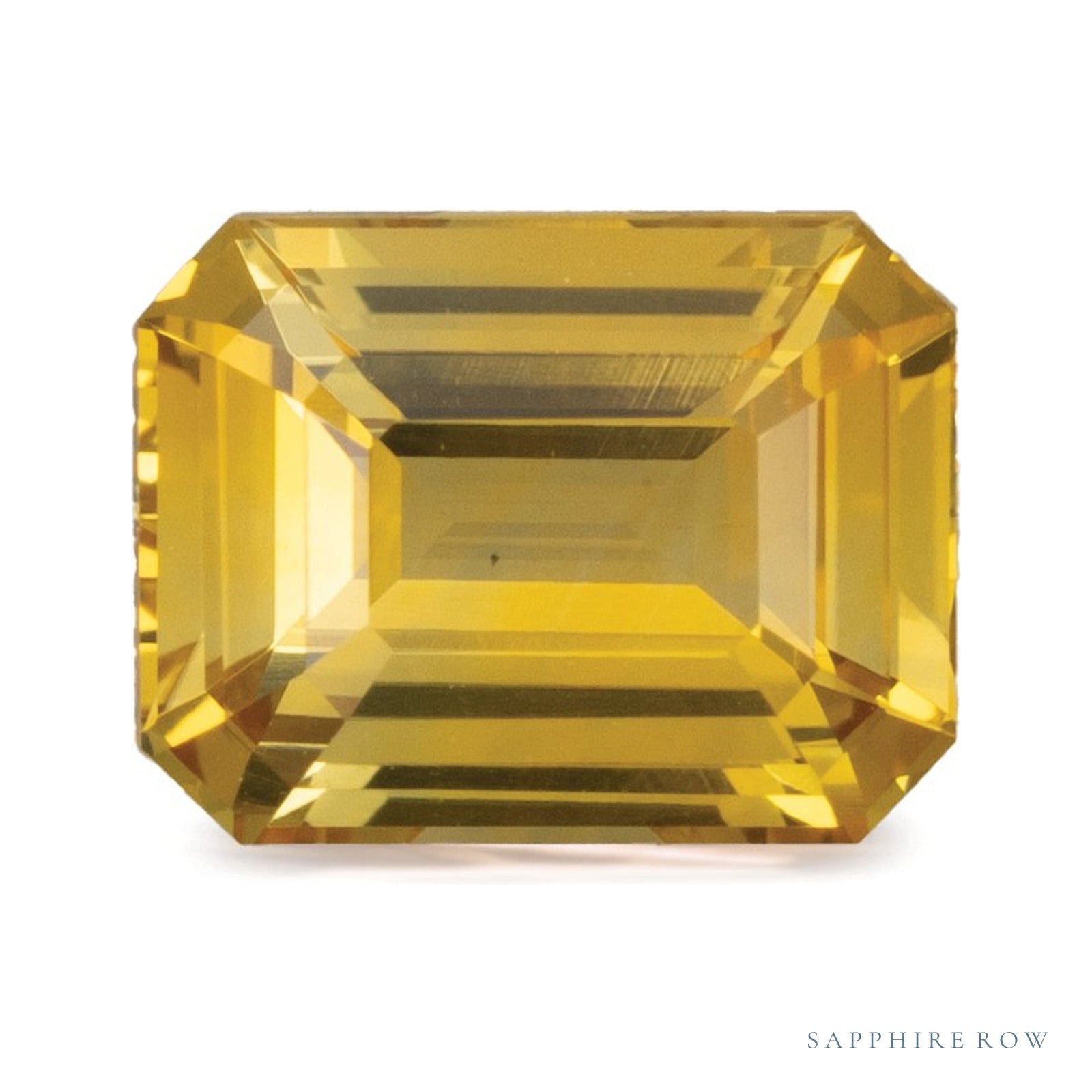 2.04 ct natural yellow sapphire from Thailand, emerald cut | Sapphire Row · cut4