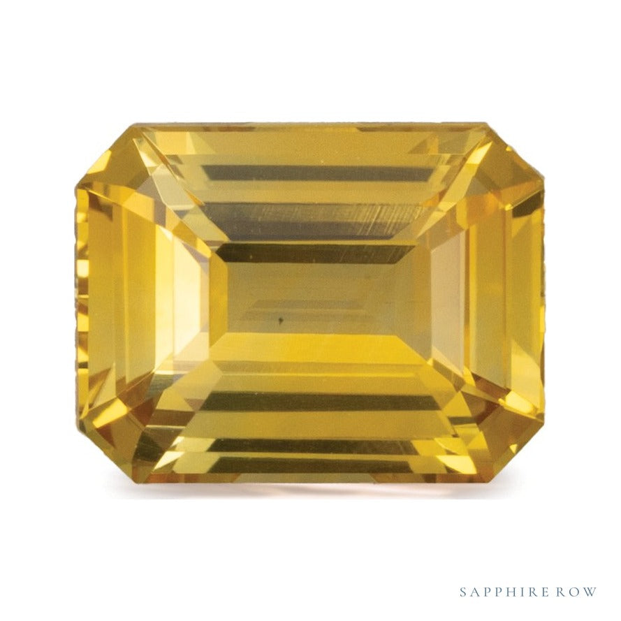 2.04 ct natural yellow sapphire from Thailand, emerald cut | Sapphire Row · cut6