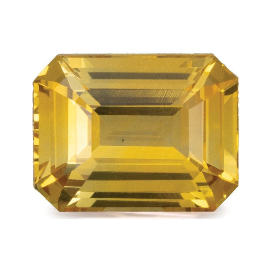 2.04 ct natural yellow sapphire from Thailand, emerald cut | Sapphire Row · cut7