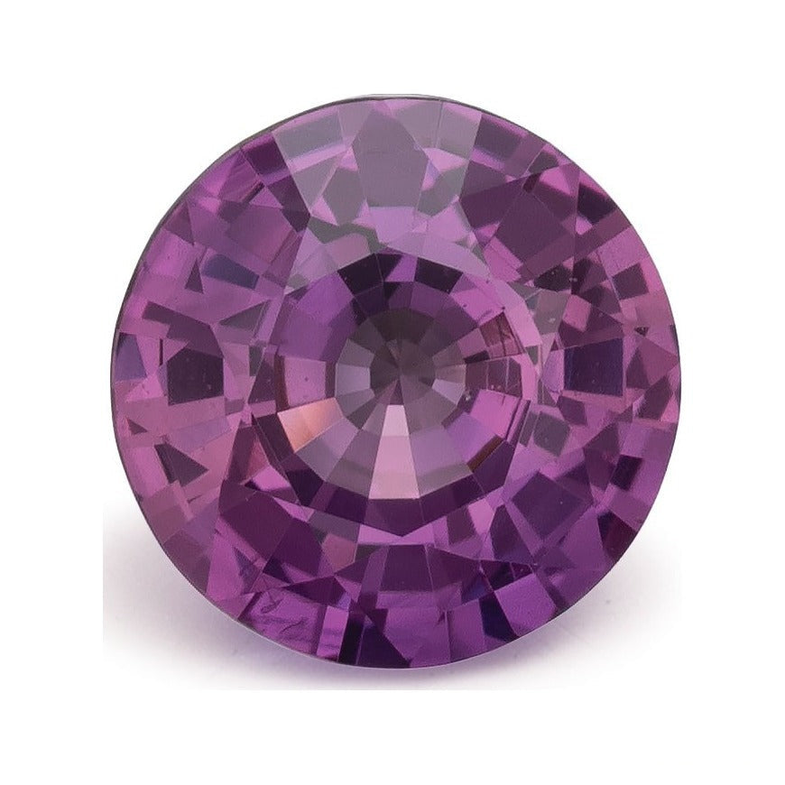 2.04 ct natural pink sapphire from Madagascar, round cut | Sapphire Row · cut7