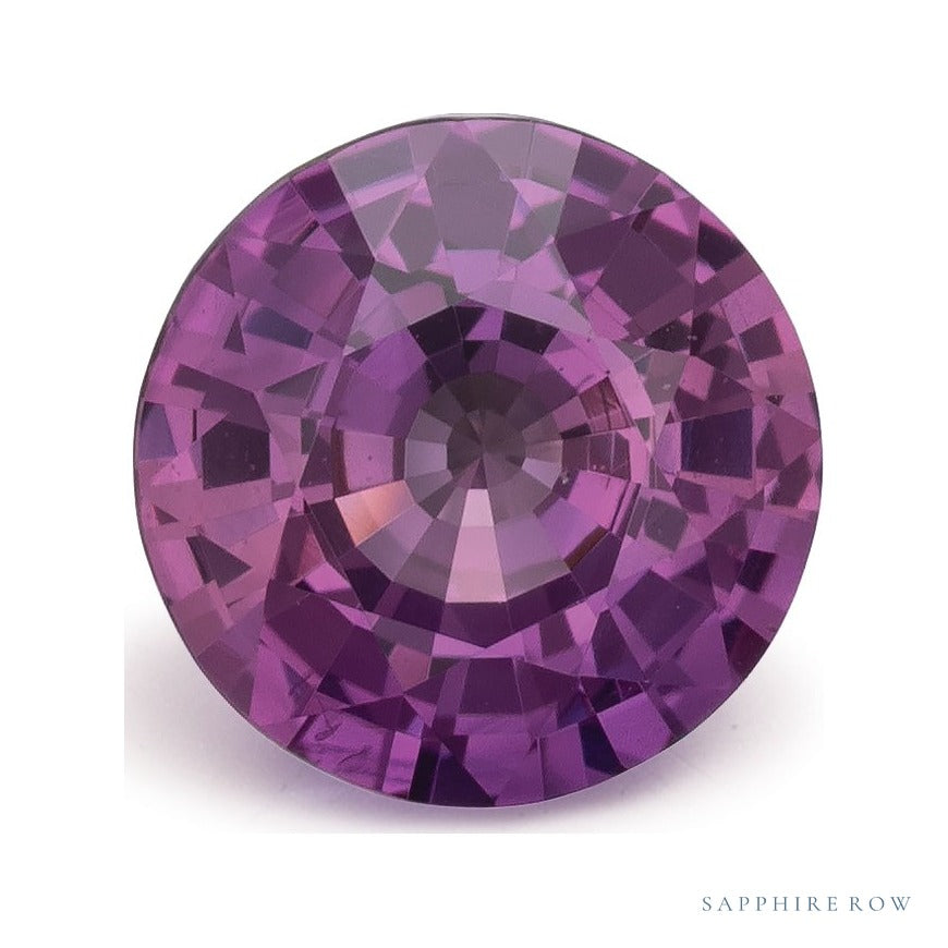 2.04 ct natural pink sapphire from Madagascar, round cut | Sapphire Row · cut7