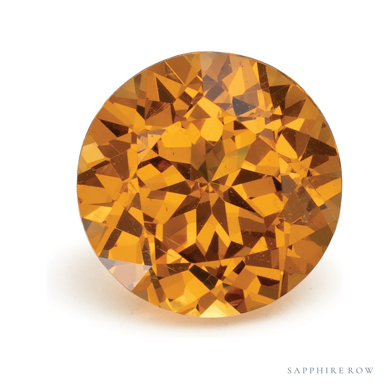 2.04 ct natural orange spessartite garnet from Nigeria, round cut | Sapphire Row · cut4